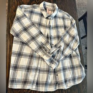 Woman’s SO Flannel Button Down Gray White (319)